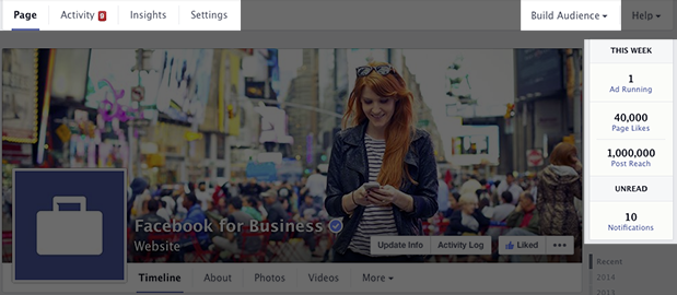 Facebook's new page UI will show important page insights near the cover image itself.